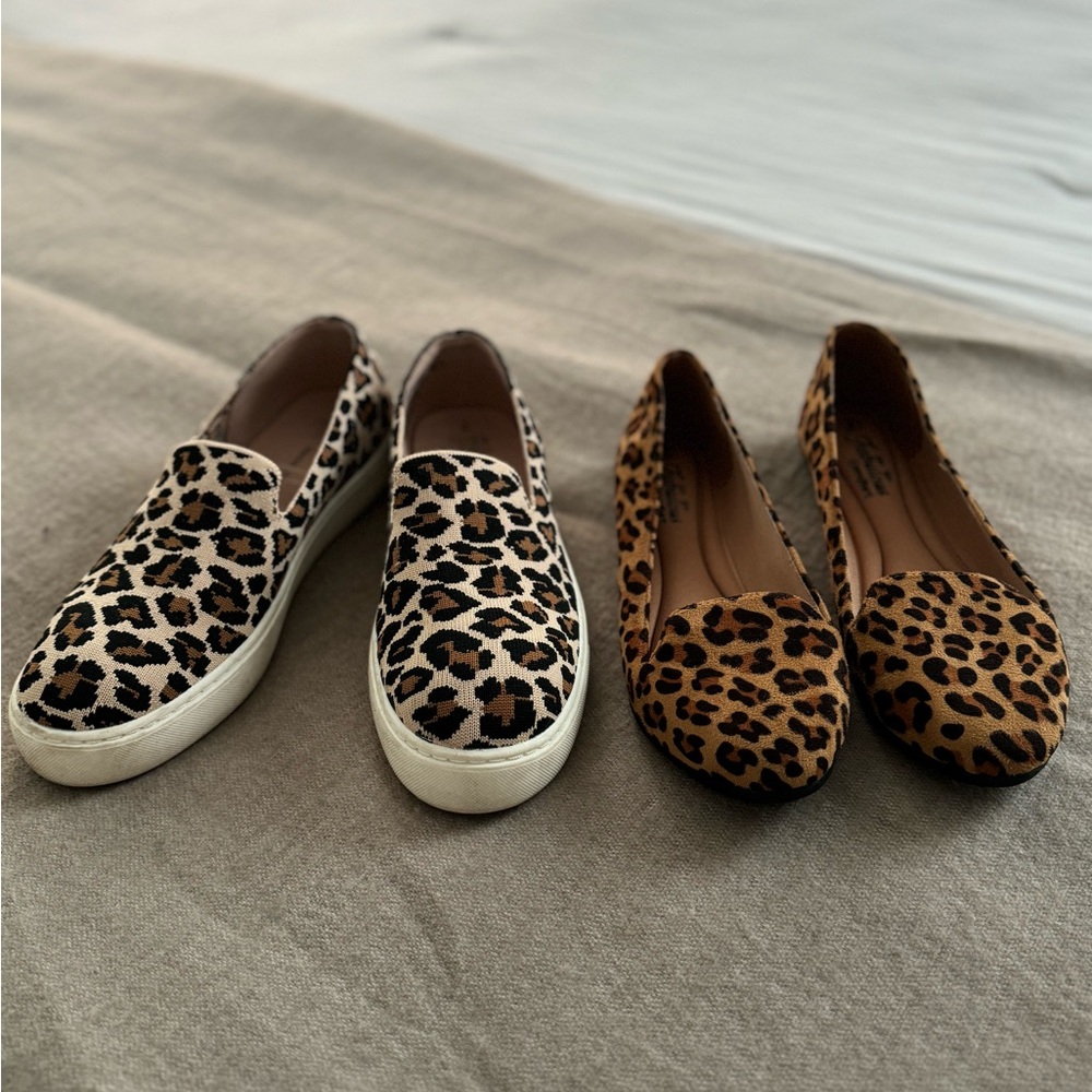 Leopard print slip on